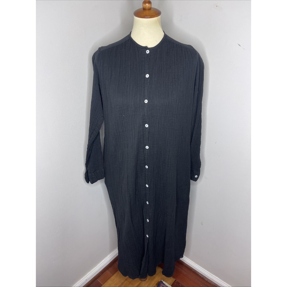 Mille Jasmine Dress in Black Double Gauze Mille Small S - Picture 2 of 10